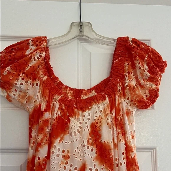 Orange Tie-Dye Maxi Dress - Picture 3 of 3